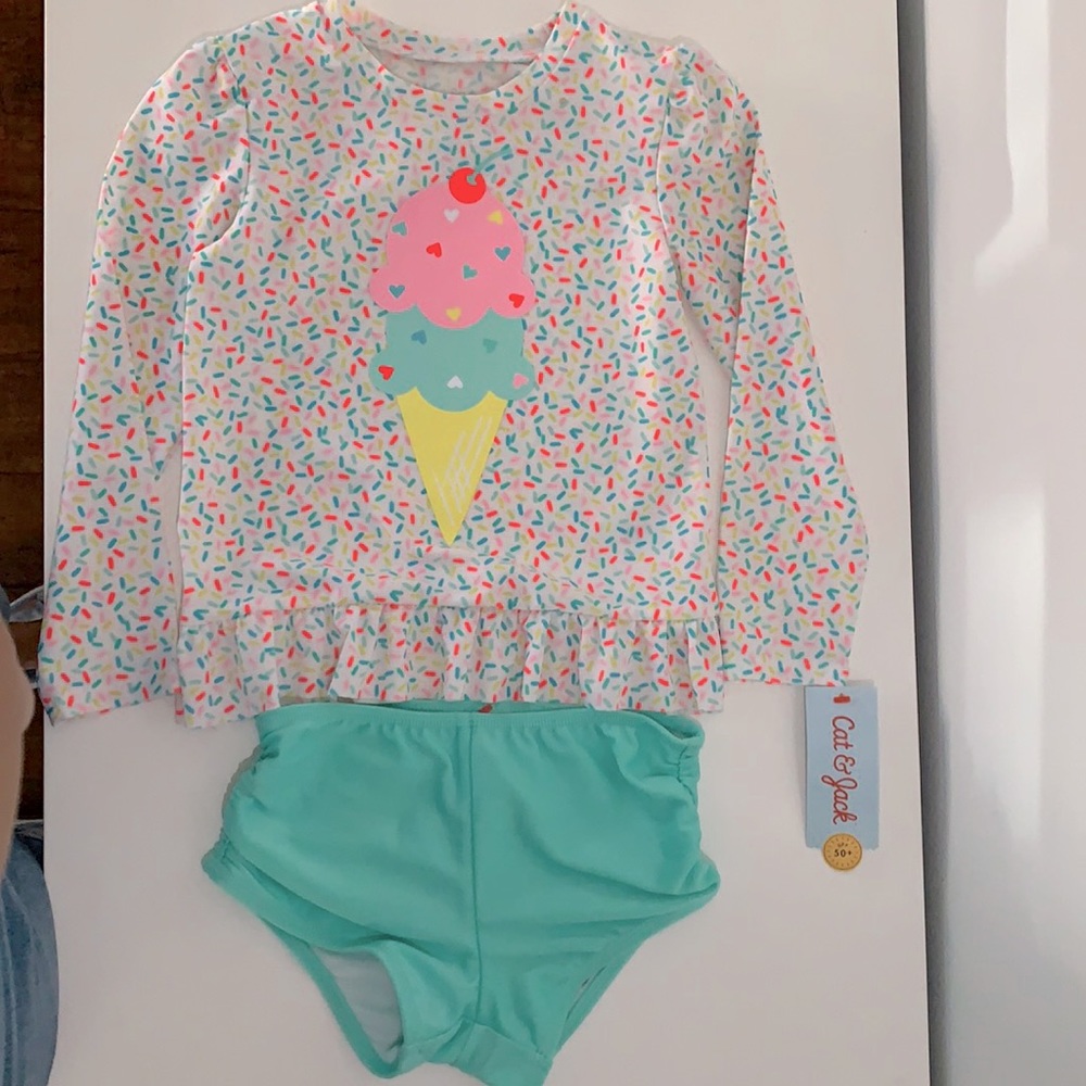 Cat and Jack girls two piece swim suit